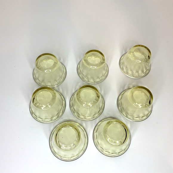 Vintage Forte Crisa Amber Custard Cups Set Of 8 Made In Mexico Set Of 8 - Picture 6 of 9